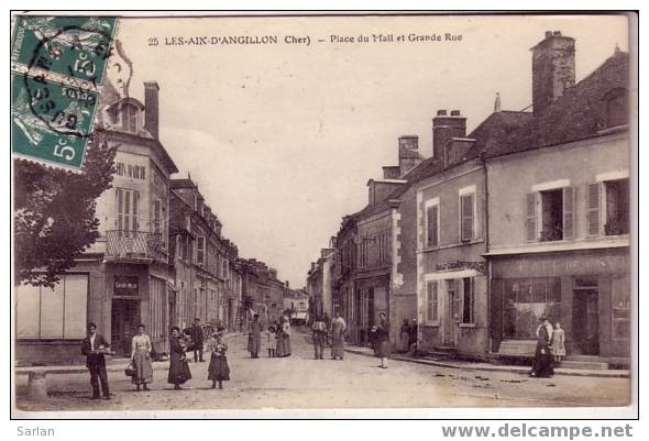 18 , LES AIX D'ANGILLON , Place Du Mail Et Grande Rue - Les Aix-d'Angillon