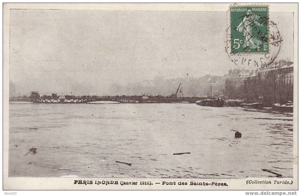 INONDATIONS PARIS INONDE (Janvier 1910) Ponts Des Saints Péres - Overstromingen