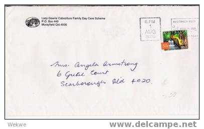 Mot082 /  AUSTRALIEN - Sonnenvogel Auf Brief - Storia Postale