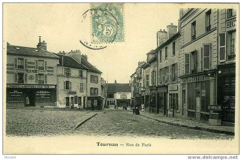 77 . TOURNAN .  RUE DE PARIS .  COMMERCES . - Tournan En Brie