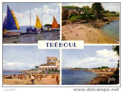 TREBOUL - N° 20 858 - 4 Vues : Ecole De Voile, Plage St Jean, Plage Des Sables Blancs, Vue Sur La Plage - Tréboul