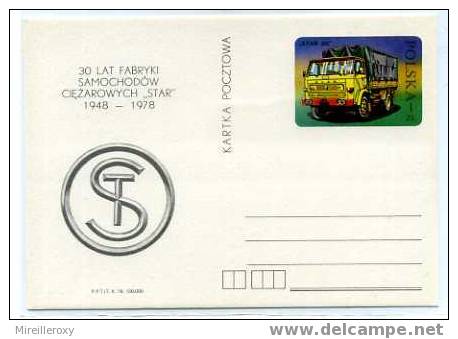 AUTOMOBILE / CAMION / ENTIER POSTAL POLOGNE / SAMOCHODOW - Camiones