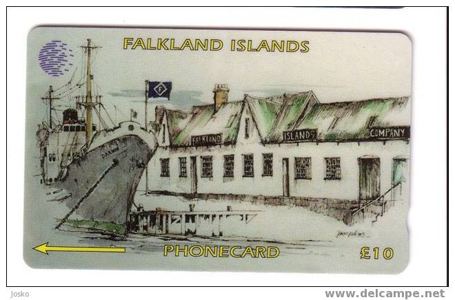 FALKLAND ISLANDS - Ship - Bateau - Sciff - Dock - Harbour - Falkland