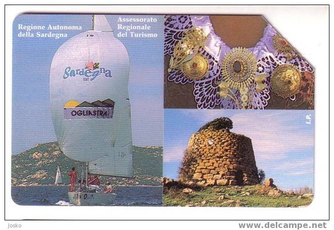 ITALY - Sardegna - LACE - Gourds - Dentelle - Dentellier - Laces - Dentelles - Sail Boat - Voile - Folklore - Old Issue - Cultura