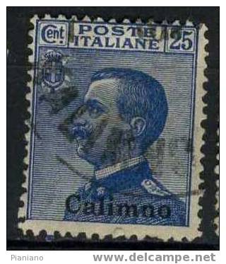 PIA - EGEO - CAL - 1912 - Francobollo D'Italia Soprastampato - (Sas. 5) - Ägäis (Calino)