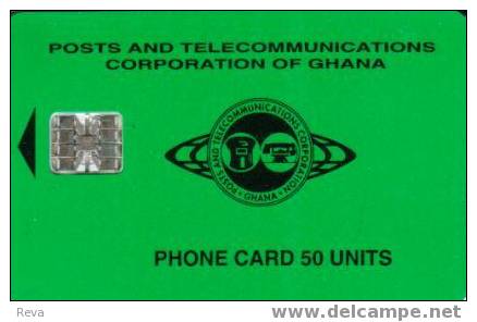 GHANA  50 UNITS  GREEN  LOGO  GHA-17  EXP 09/97  CHIP 7  SPECIAL  PRICE !!! - Ghana