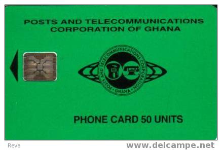 GHANA  50 UNITS  GREEN  LOGO  GHA-09  EXP 08/95  CHIP 5  SPECIAL  PRICE !!! - Ghana