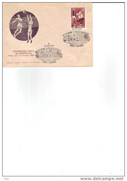 RUSSIA 1962 - Intero Postale Ufficiale - Annullo Speciale Illustrato - Yvert 2530 - Volleyball