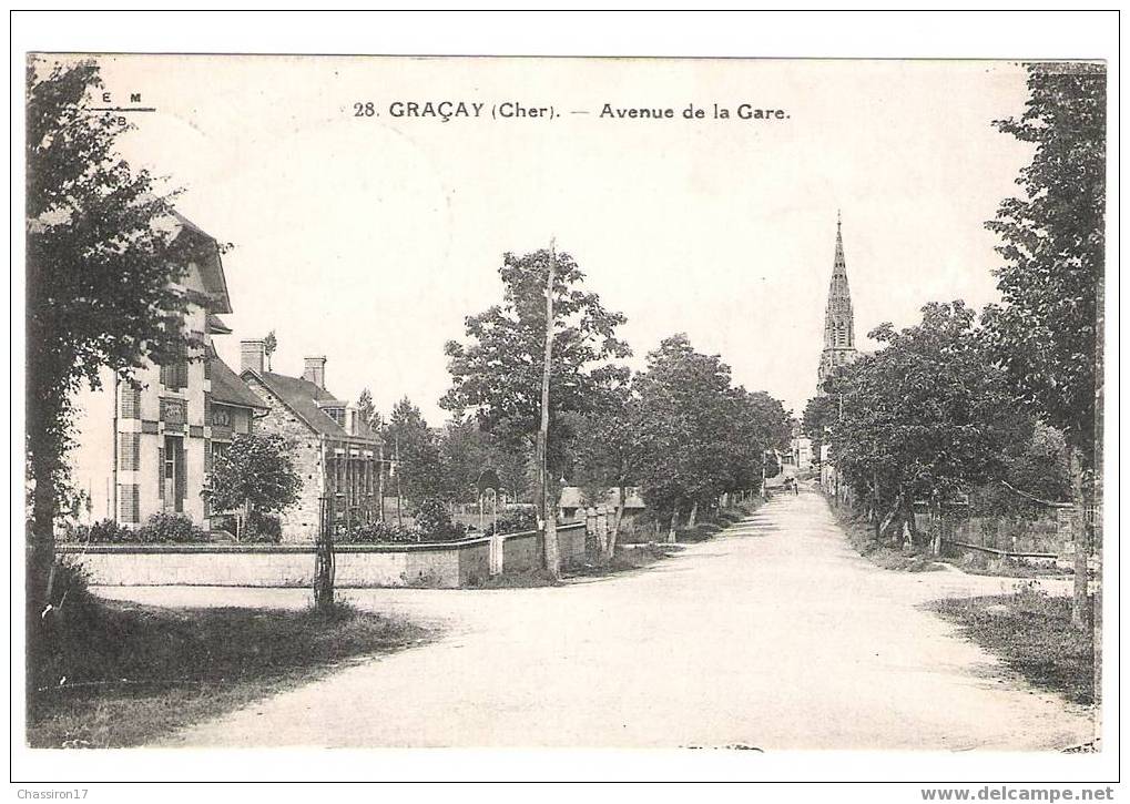 18 - GRACAY - Avenue De La Gare - Graçay