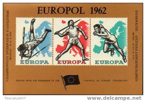 A00022 - Erinophilie - Cob E84 - Europol 1962 - Championnats Interpolices D´athlétisme - Erinnophilie [E]