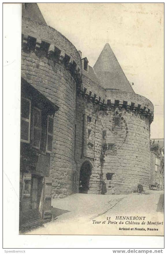 56-HE-51 Tours Et Porte Chateau De Montfort 51 Artaud Nozais - Hennebont