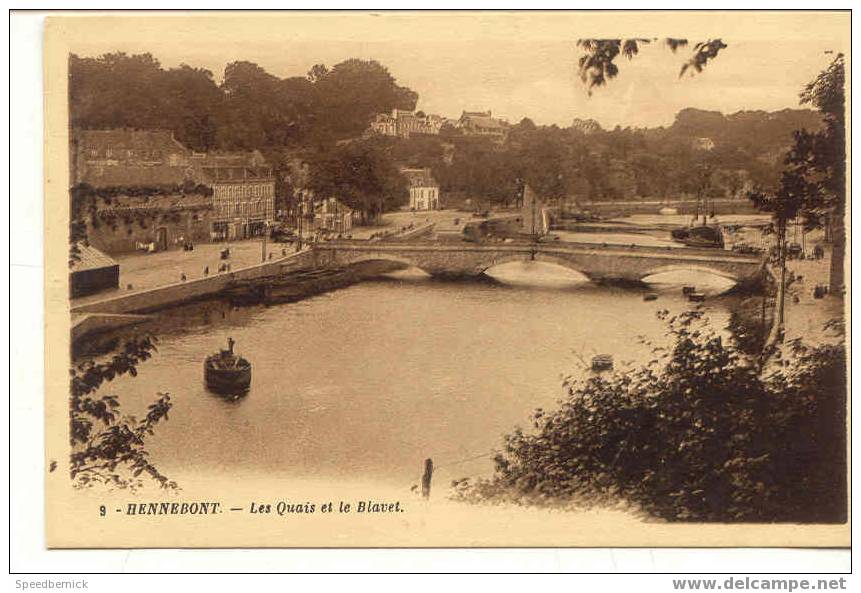 56-HE-14 Hennebont Les Quais Et Le Blavet 9 Artaud Pont - Hennebont