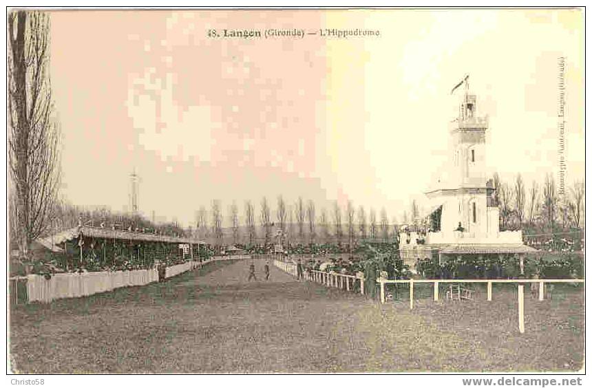 33  LANGON  Hippodrome   Animée - Langon