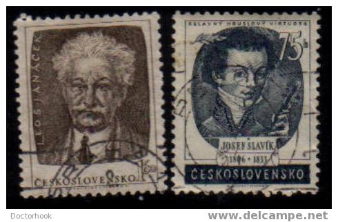 CZECHOSLOVAKIA   Scott   #  598-9   VF USED - Usados