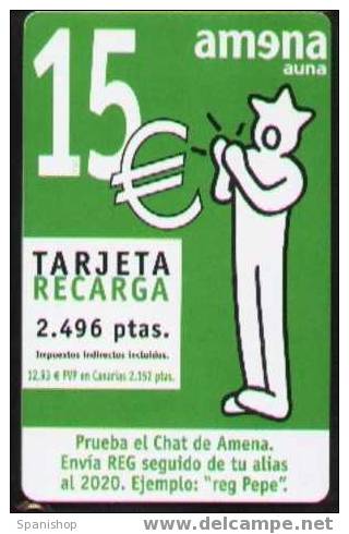 AMRR- ??? Tarjeta Recarga Amena 15€ - 2496 Ptas. Elektra Reverso - Amena - Retevision