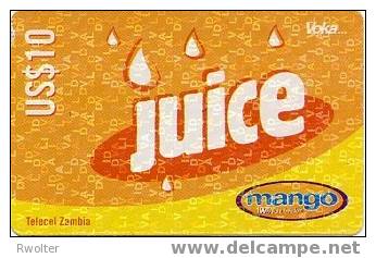 @+ Zambie - Prépayée Mango - Telecel 10US$ - Juice - Zambia