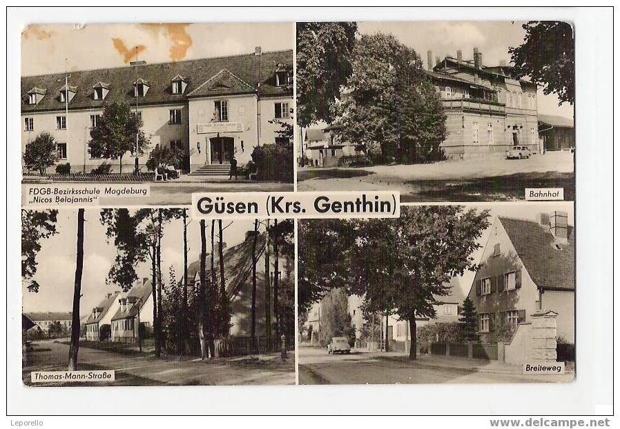 AK ELBE PAREY GÜSEN B.Genthin M.Bahnhof  Z*1238 - Genthin