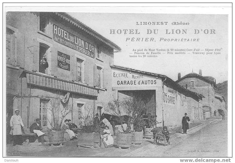 69 // RHONE / LIMONEST / HOTEL DU LION D OR / Perrier Propriétaire / ANIMEE / Brunel Photo - Limonest