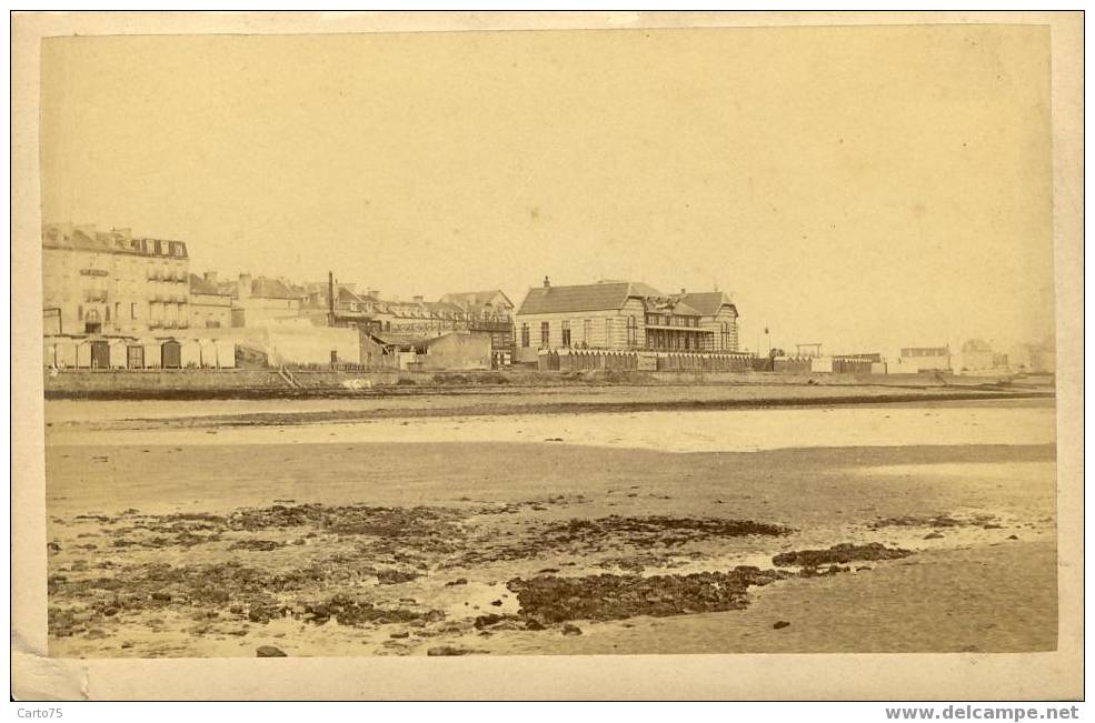 FRANCE DEPT 14  / A LOCALISER /  Photographie Sur Carton - Plage Villa - Autres & Non Classés