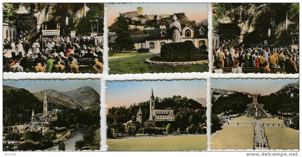 64 .  CARNET  MINIATURE  DE 24  PHOTOS  EN COULEUR .  LES PYRENEES .TARBES .  LOURDES . COL DU TOURMALET . PAU . - Aragnouet