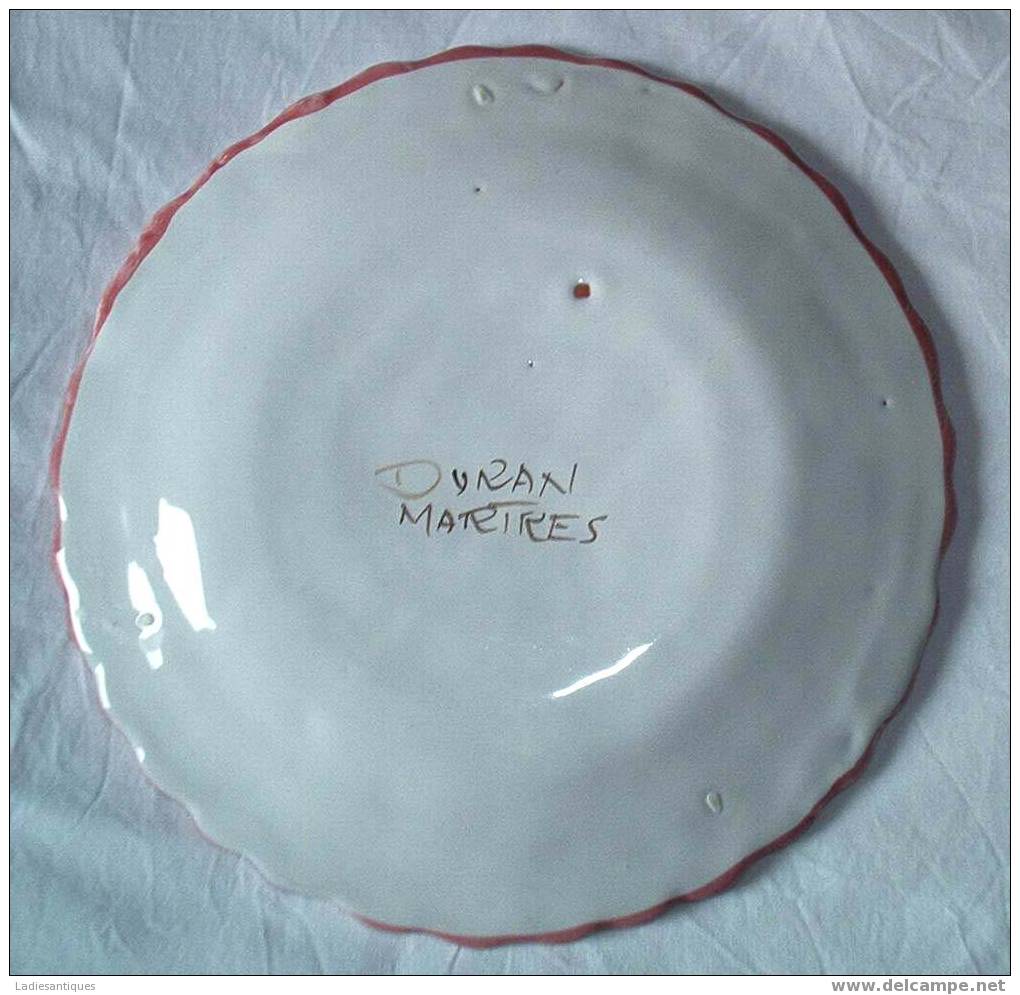 Martres Faïencerie Duran - Assiette - Bord - Plate  - AS 1580 - Martres (FRA)