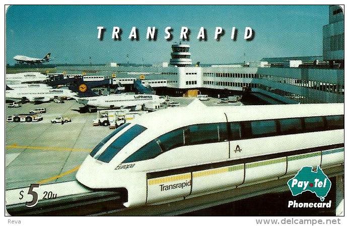 AUSTRALIA $5 TRANRAPID TRAIN TRAINS GERMANY AIRPLANE MINT ISSUED 1997 5000 ONLY !! READ DESCRIPTION !! - Australien