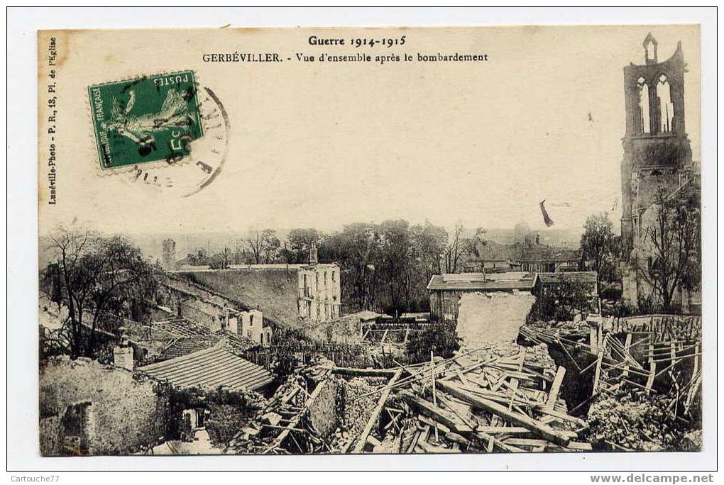 J38 - GERBEVILLER - Vue D'ensemble Après Le Bombardement (1915) - Gerbeviller