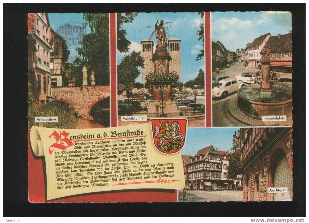 BENSHEIM Postcard GERMANY - Bensheim