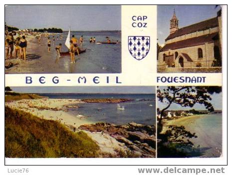 BEG - MEIL  -    CAP COZ - FOUESNANT  - N° MX 2434  -    4 Vues Et Blason - Beg Meil