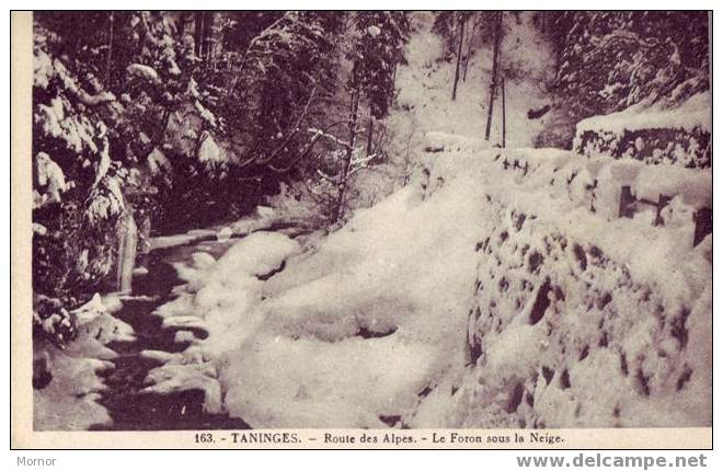 TANINGES Route Des Alpes Le Foron Sous La Neige - Taninges