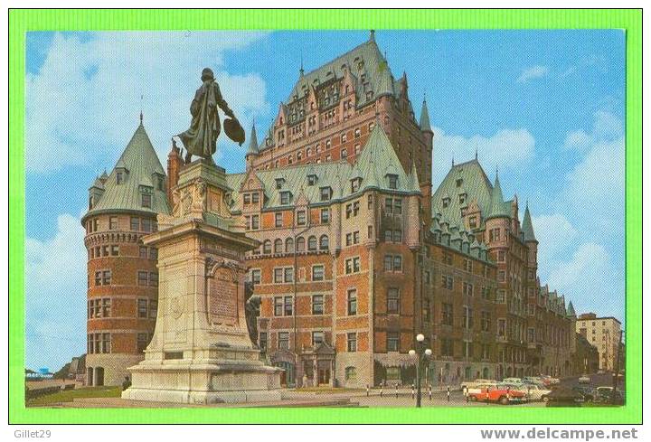 QUÉBEC - LE CHÂTEAU FRONTENAC ET MONUMENT CHAMPLAIN - PROVINCIAL NEWS - - Québec - Château Frontenac