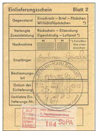 DDR; Postal Card With Propaganda Cancel 1986 - Postales - Usados