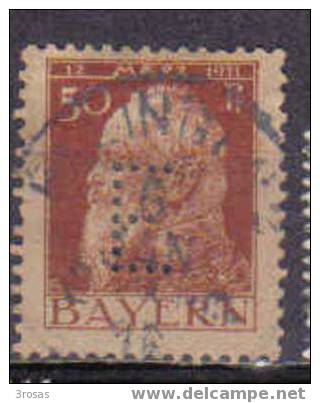 Baviere Bavaria Bayern 1912 50Pf Dienst Obl - Andere & Zonder Classificatie