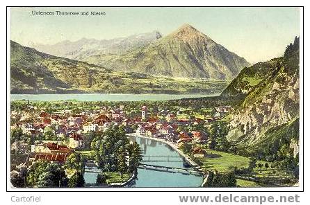 Unterseen Thunersee Und Niesen ,  Zonder Postzegel - Unterseen