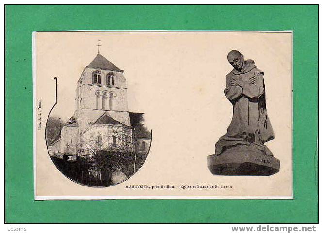 AUBEVOYE -- Prés  Gaillon - Eglise Et Statue De .... - Aubevoye