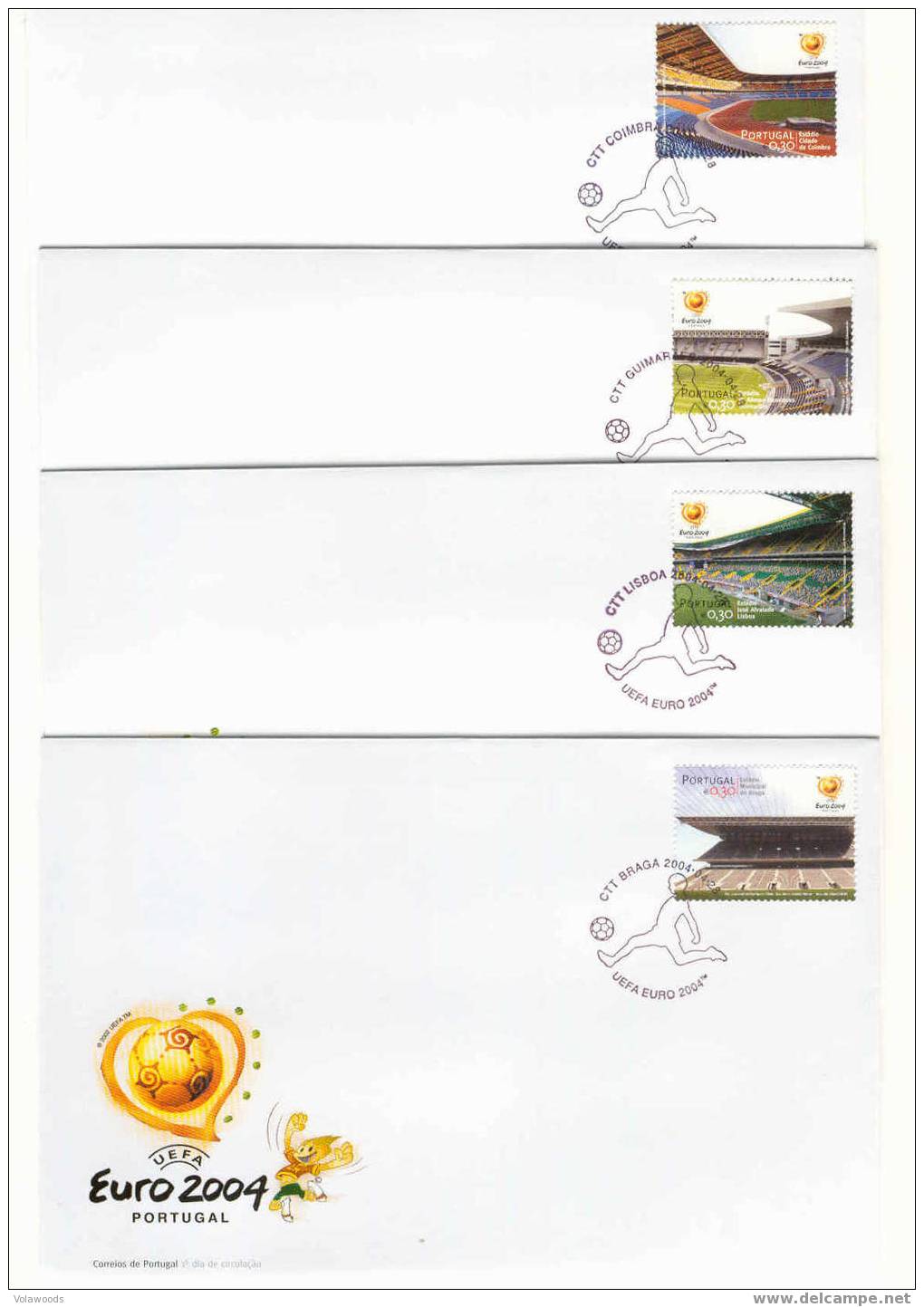 Portogallo - 11 Buste FDC Stadi Di Euro 2004 - Championnat D'Europe (UEFA)