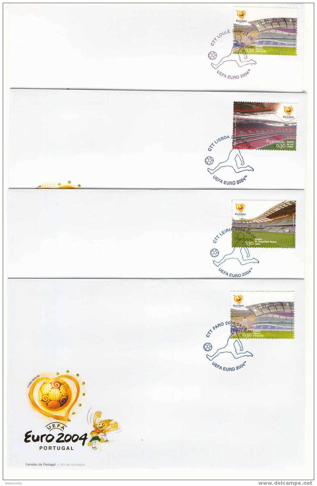 Portogallo - 11 Buste FDC Stadi Di Euro 2004 - Championnat D'Europe (UEFA)