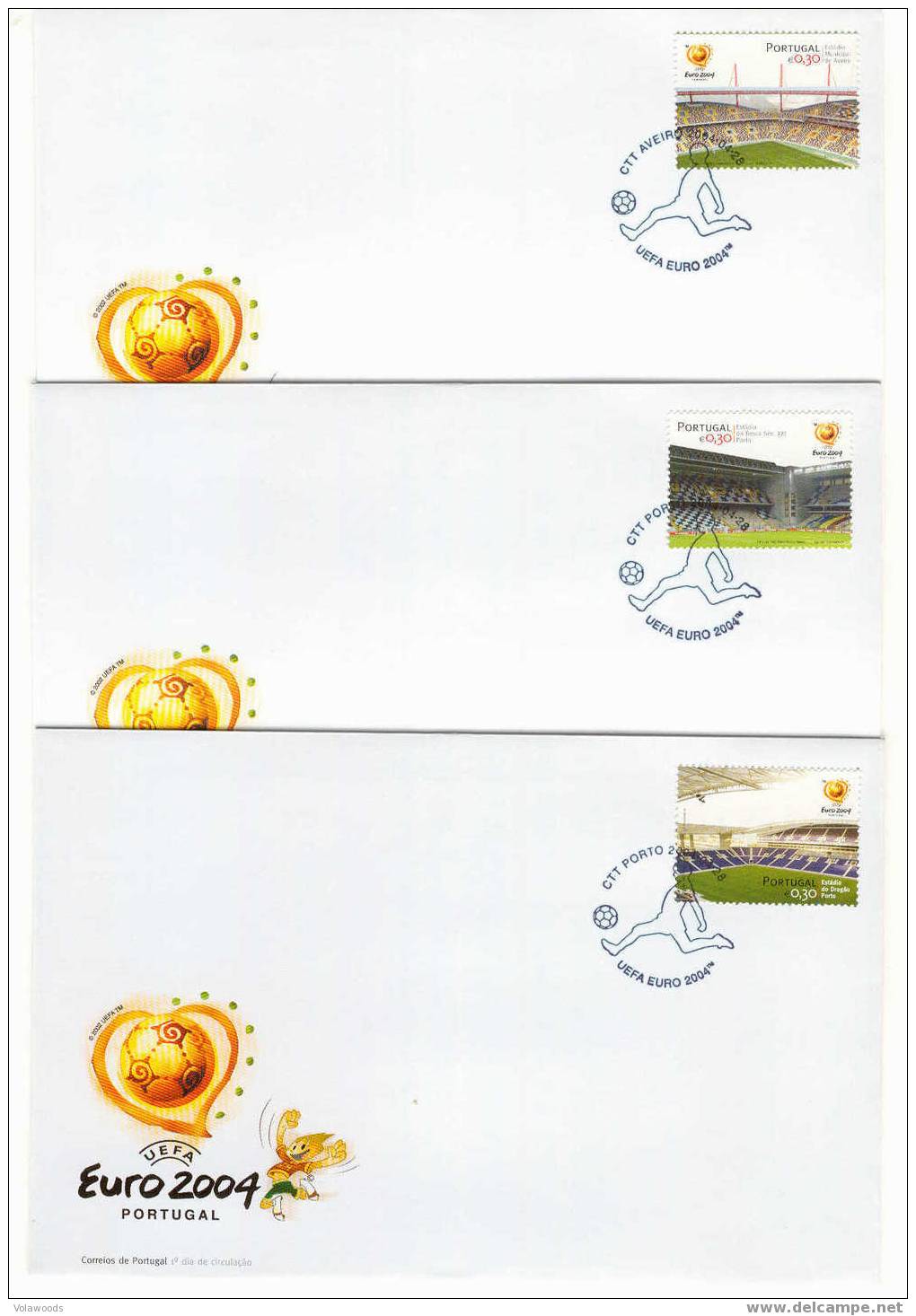 Portogallo - 11 Buste FDC Stadi Di Euro 2004 - Championnat D'Europe (UEFA)