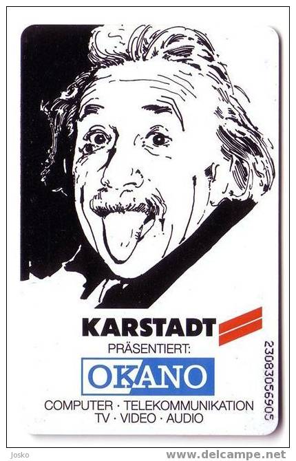 ALBERT EINSTEIN - Germany Rare Card , Only 3.000 Ex. - Judaica - Characters