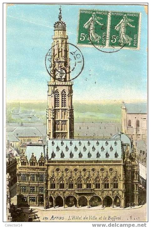 ARRAS L'HOTEL DE VILLE ET LE BEFFROI - Aubigny En Artois