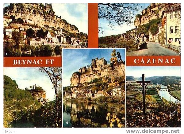 Beynac Et Cazenac - Multi-vues: Château, Village, Rocher, Dordogne - 1972 - Autres & Non Classés