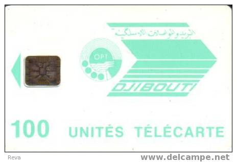 DJIBOUTI  100 UNITS  CHIP 5  LIGHT BLUE LOGO  DJI-17 SN  C51 SPECIAL PRICE !! - Djibouti