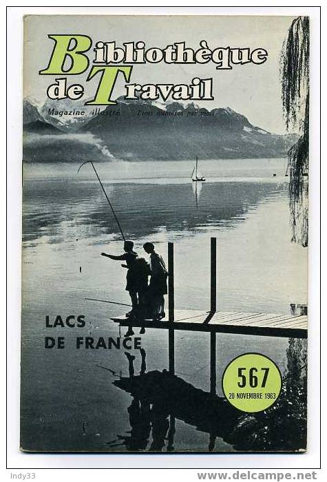 - LACS DE FRANCE  . BIBLIOTHEQUE DE TRAVAIL  No 567 , 1963. - Géographie