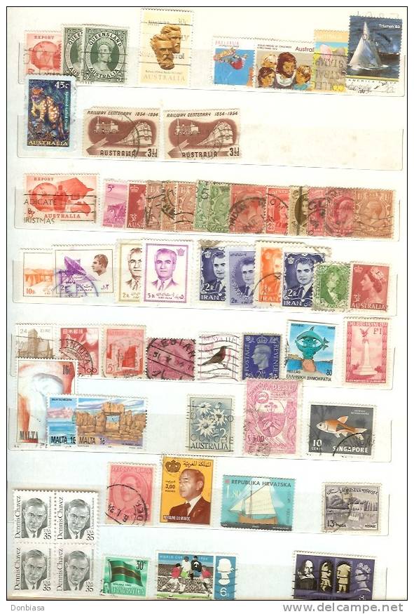 Lotto 1000 Francobolli Stranieri (maggior Parte Commemorativi + Molti Vecchi + Paesi Non Comuni) Elevato Catalogo - Vrac (min 1000 Timbres)