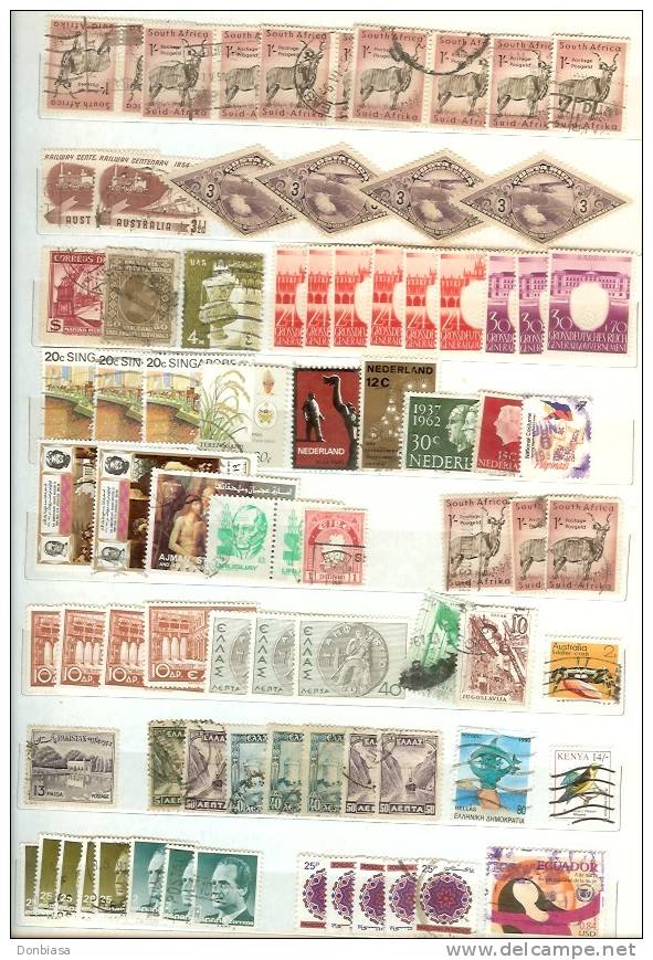 Lotto 1000 Francobolli Stranieri (maggior Parte Commemorativi + Molti Vecchi + Paesi Non Comuni) Elevato Catalogo - Vrac (min 1000 Timbres)