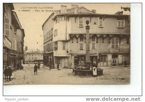 63 AMBERT * *Place Des Minimes ** (AUVERGNE ILLUSTREE) * Belle Carte Animée §§ - Ambert