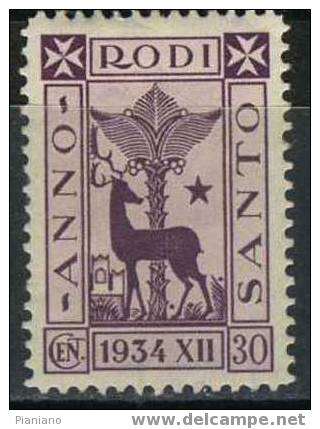 PIA - EGEO - 1935 - Religione - Anno Santo - (Sas 95) - Egeo