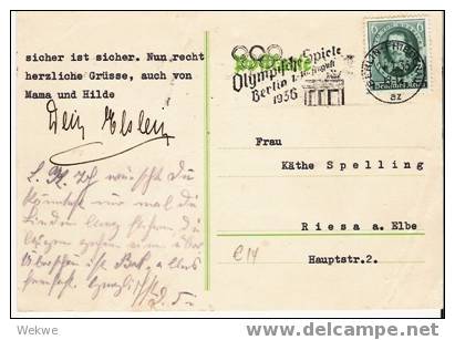 Oy106 / Berlin- Friedenau – Maschinenstempel–Werbung - Zomer 1936: Berlijn