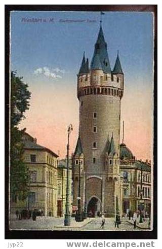 Jolie CP Ancienne Allemagne - Frankfurt A. M. Eschenheimer Turm Tour - écrite 29-1-1929 - Frankfurt A. D. Oder