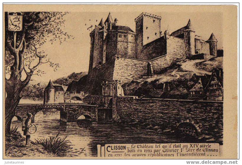 Clisson Le Chateau Au 16e Siècle Cpa Bon état - Clisson
